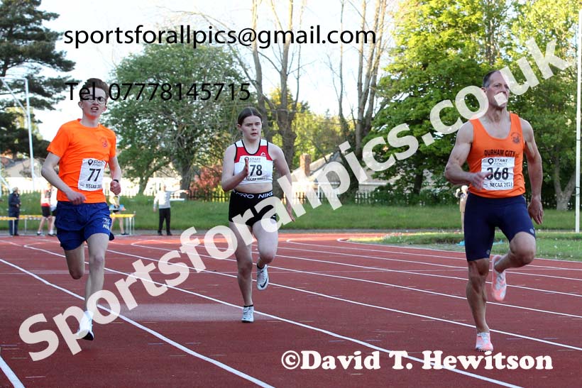 200 metres, 2021 North East Grand Prix No. 2, Monkton, Wednesday, May 19th. Photo: David T. Hewitson/Sports for All Pics
